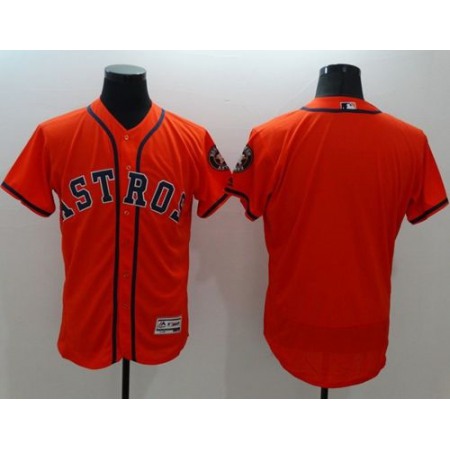 Astros Blank Orange Flexbase Authentic Collection Stitched MLB Jersey