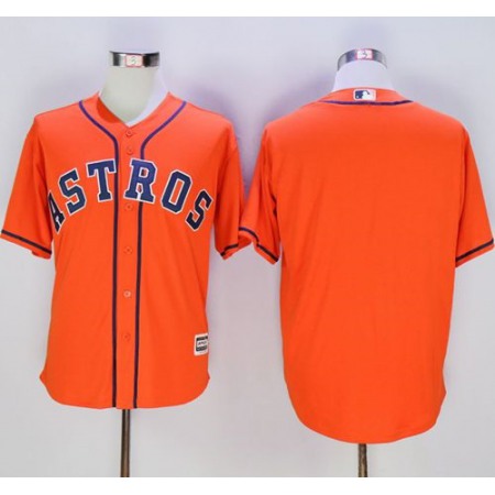 Astros Blank Orange New Cool Base Stitched MLB Jersey