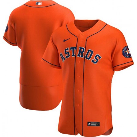 Men's Houston Astros Blank Orange Flex Base Stitched Jersey
