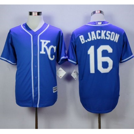 Royals #16 Bo Jackson Blue Alternate 2 New Cool Base Stitched MLB Jersey