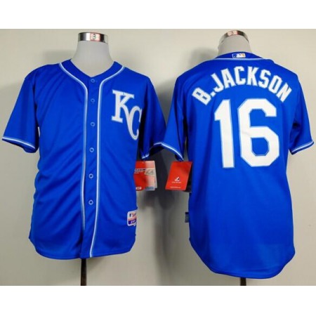Royals #16 Bo Jackson Light Blue Alternate 2 Cool Base Stitched MLB Jersey