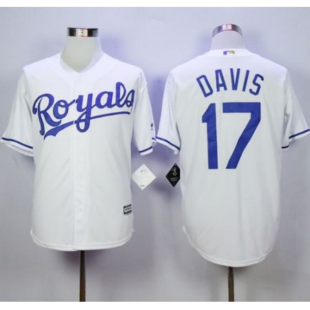 Royals #17 Wade Davis White New Cool Base Stitched MLB Jersey