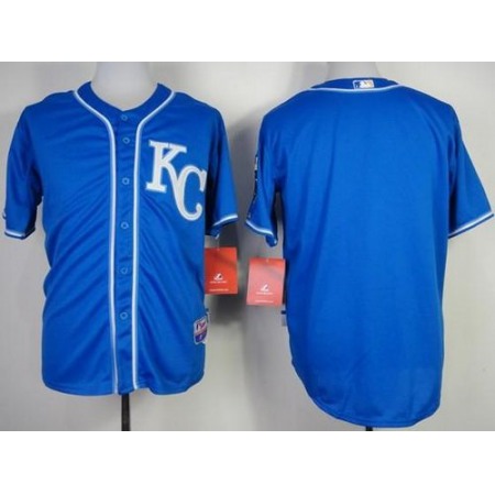 Royals Blank Blue Alternate 2 Cool Base Stitched MLB Jersey