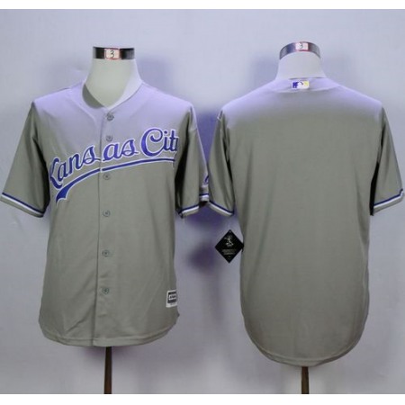 Royals Blank Grey New Cool Base Stitched MLB Jersey