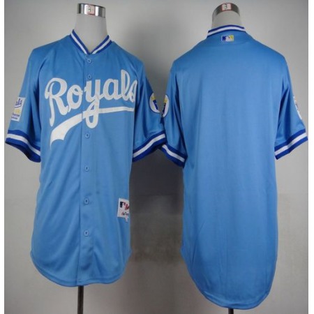 Royals Blank Light Blue 1985 Turn Back The Clock Stitched MLB Jersey