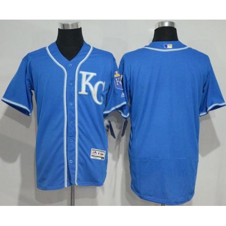 Royals Blank Royal Blue Flexbase Authentic Collection Stitched MLB Jersey