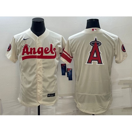 Men's Los Angeles Angels 2022 Cream City Connect Team Big Logo Flex Base Stitched Jersey