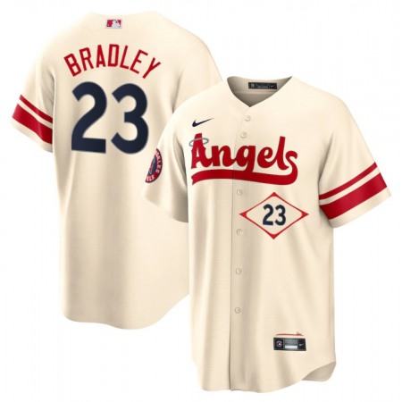 Men's Los Angeles Angels #23 Archie Bradley 2022 Cream City Connect Cool Base Stitched Jersey