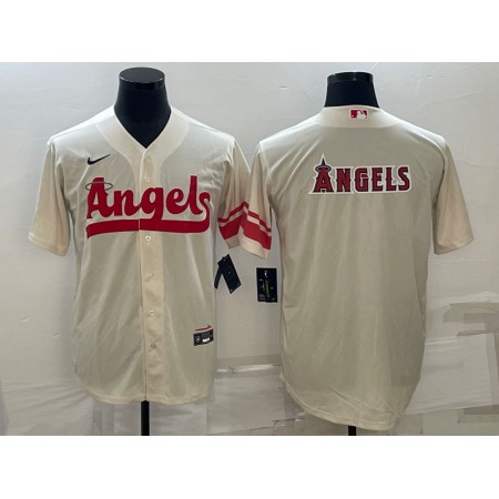 Men's Los Angeles Angels Cream City Connect Team Big Logo Cool Base Stitched Jersey