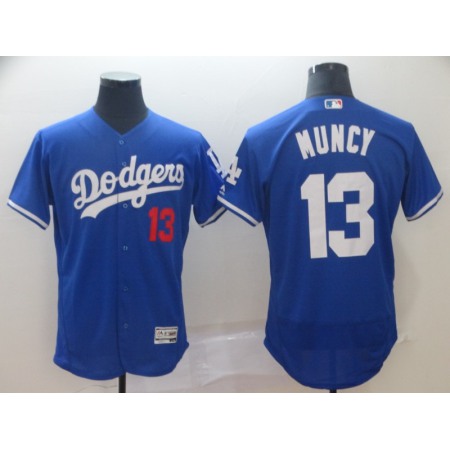 Men's Los Angeles Dodgers #13 Max Muncy Blue Flex Base Stitched MLB Jersey