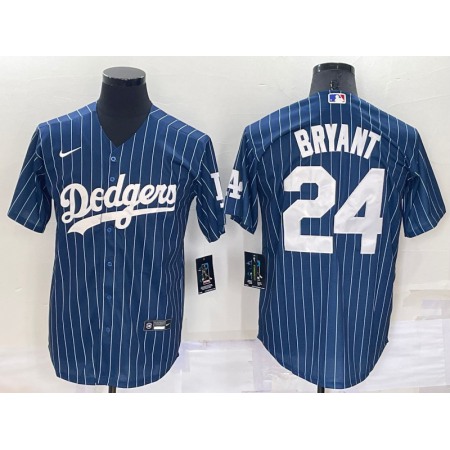 Men's Los Angeles Dodgers #24 Kobe Bryant Navy Cool Base Stitched Jersey