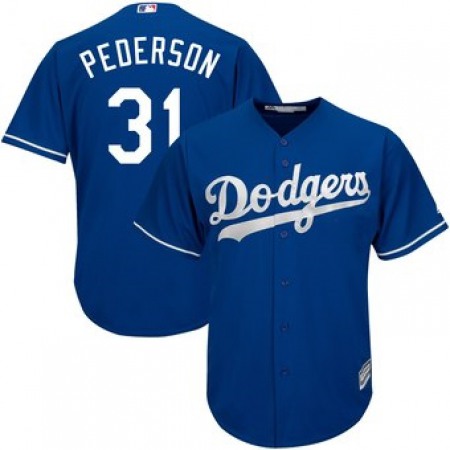 Men's Los Angeles Dodgers #31 Joc Pederson Blue Cool Base Stitched MLB Jersey