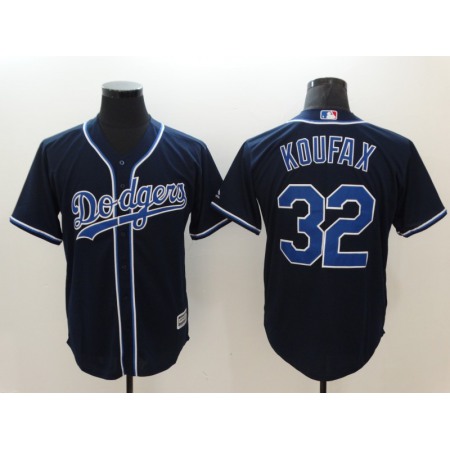 Men's Los Angeles Dodgers #32 Sandy Koufax Navy Cool Base Stitched MLB Jersey