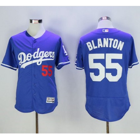 Dodgers #55 Joe Blanton Blue Flexbase Authentic Collection Stitched MLB Jersey