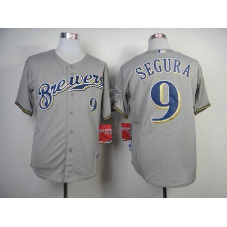 Brewers #9 Jean Segura Grey Cool Base Stitched MLB Jersey