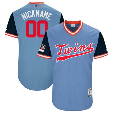 Men's Minnesota Twins Majestic Light Blue/Navy 2018 Players' Weekend Flex Base Pick-A-Player Roster Stitched MLB Jersey