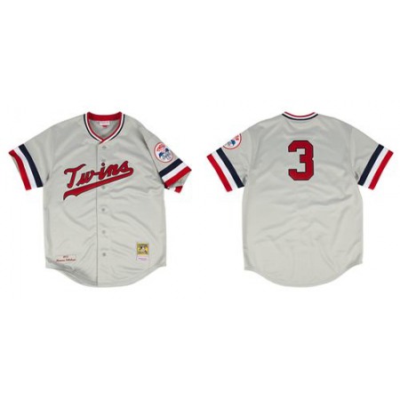 Mitchell And Ness 1972 Twins #3 Harmon Killebrew White Throwback Stitched MLB Jersey