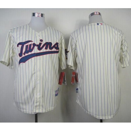 Twins Blank Cream Cool Base Stitched MLB Jersey