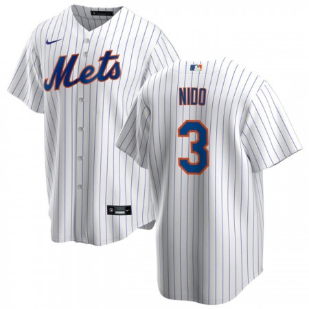 Men's New York Mets #3 Tomas Nino White Cool Base Stitched Jersey