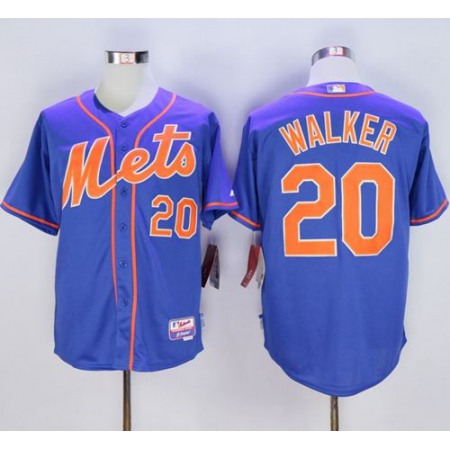 Mets #20 Neil Walker Blue Alternate Home Cool Base Stitched MLB Jersey