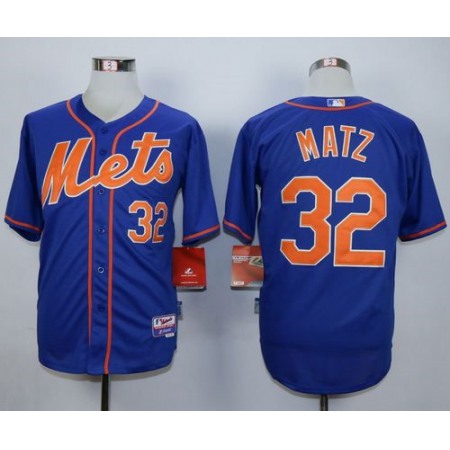 Mets #32 Steven Matz Blue Alternate Home Cool Base Stitched MLB Jersey