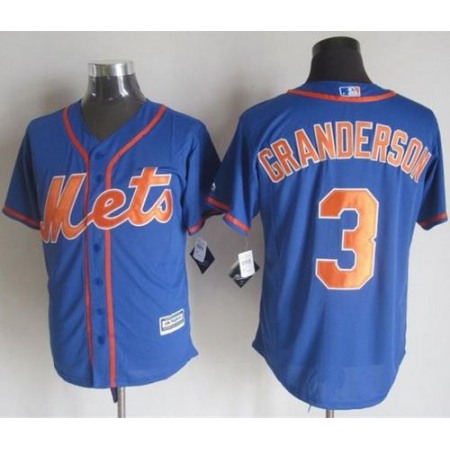 Mets #3 Curtis Granderson Blue Alternate Home New Cool Base Stitched MLB Jersey