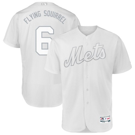 Men's New York Mets #6 Jeff McNeil "Flying Squirrel" Majestic White 2019 Players' Weekend Player Stitched MLB Jersey