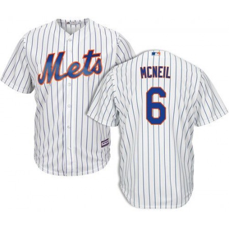Men's New York Mets #6 Jeff Mcneil White Cool Base Stitched MLB Jersey