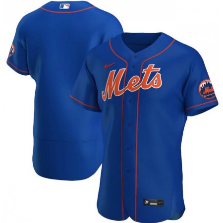 Men's New York Mets Blank Blue Flex Base Stitched Jersey