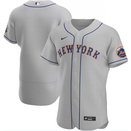 Men's New York Mets Blank Grey Flex Base Stitched Jersey