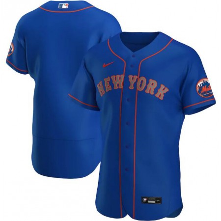 Men's New York Mets Blank New Blue Flex Base Stitched Jersey