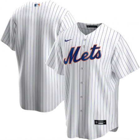 Men's New York Mets Blank White Cool Base Stitched Jersey