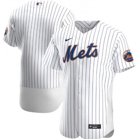 Men's New York Mets Blank White Flex Base Stitched Jersey