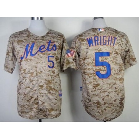 Mets #5 David Wright Alternate Camo Cool Base Stitched MLB Jersey