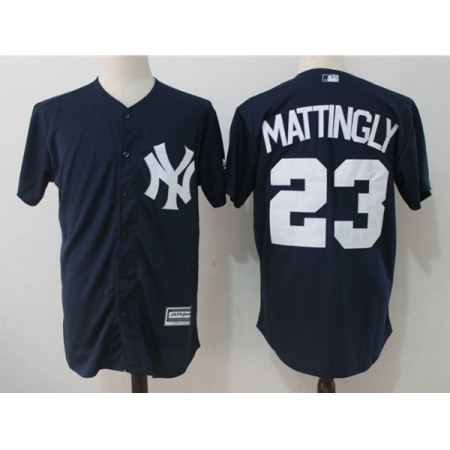 Men's New York Yankees #23 Don Mattingly Black Cool Base Stitched Jersey