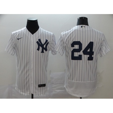 Men's New York Yankees #24 Gary Sanchez White Flex Base Stitched MLB Jersey