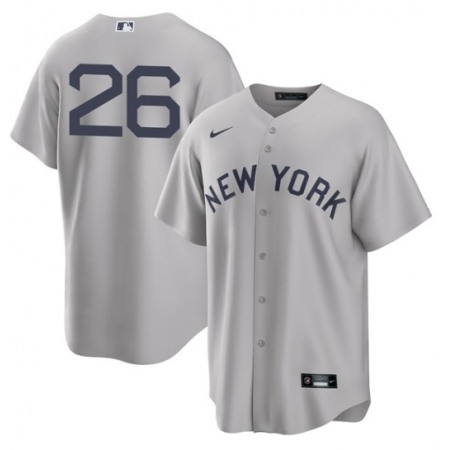 Men's New York Yankees #26 DJ LeMahieu 2021 Grey Field of Dreams Cool Base Stitched Baseball Jersey
