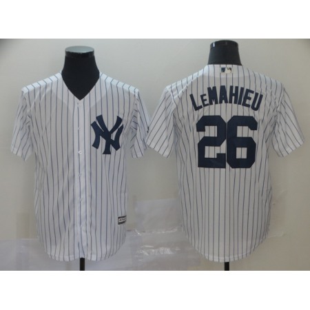 Men's New York Yankees #26 DJ LeMahieu White Cool Base Player Stitched MLB Jersey