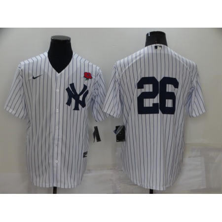 Men's New York Yankees #26 DJ LeMahieu White Cool Base Stitched Baseball Jersey