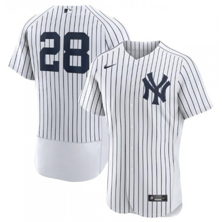 Men's New York Yankees #28 Josh Donaldson White Flex Base Stitched Jersey