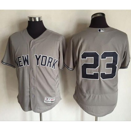 Yankees #23 Don Mattingly Grey Flexbase Authentic Collection Stitched MLB Jersey