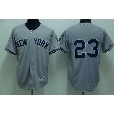 Yankees #23 Don Mattingly Stitched Grey MLB Jersey