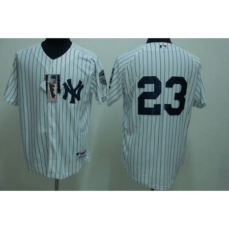 Yankees #23 Don Mattingly Stitched White MLB Jersey