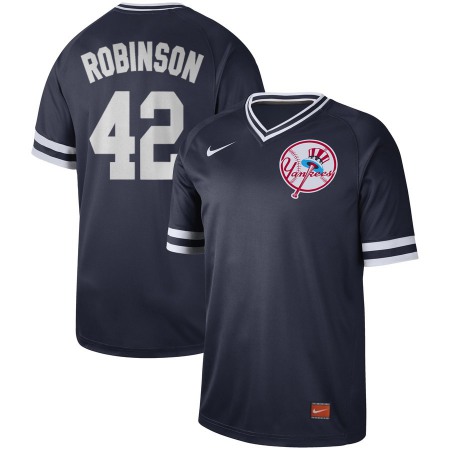 Men's New York Yankees #42 Jackie Robinson Navy Cooperstown Legend Collection Stitched MLB Jersey