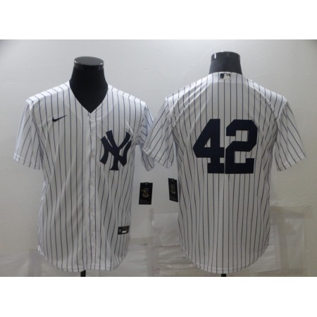 Men's New York Yankees #42 Mariano Rivera White Cool Base Stitched Baseball Jersey