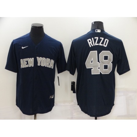 Men's New York Yankees #48 Anthony Rizzo Navy Cool Base Stitched Jersey