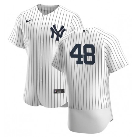 Men's New York Yankees #48 Anthony Rizzo White Flex Base Stitched Baseball Jersey