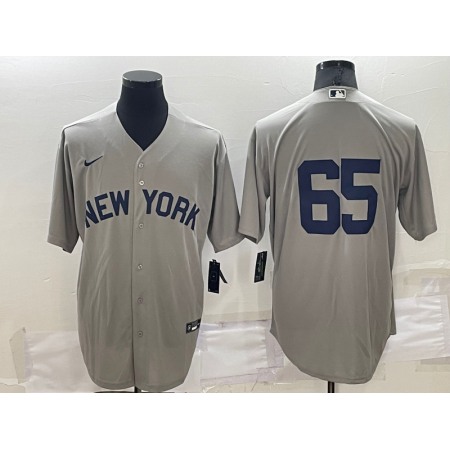 Men's New York Yankees #65 Nestor Cortes Grey Field of Dreams Cool Base Stitched Baseball Jersey