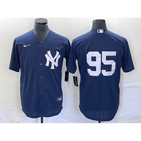 Men's New York Yankees #95 Oswaldo Cabrera Navy Stitched Jersey