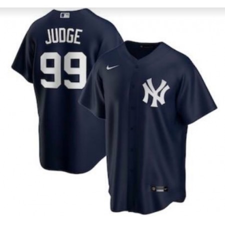 Men's New York Yankees #99 Aaron Judge Navy Stitched Jersey